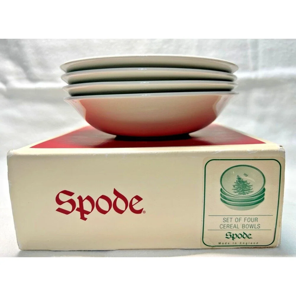 Set Of 4 Spode Christmas Tree 6-1/4